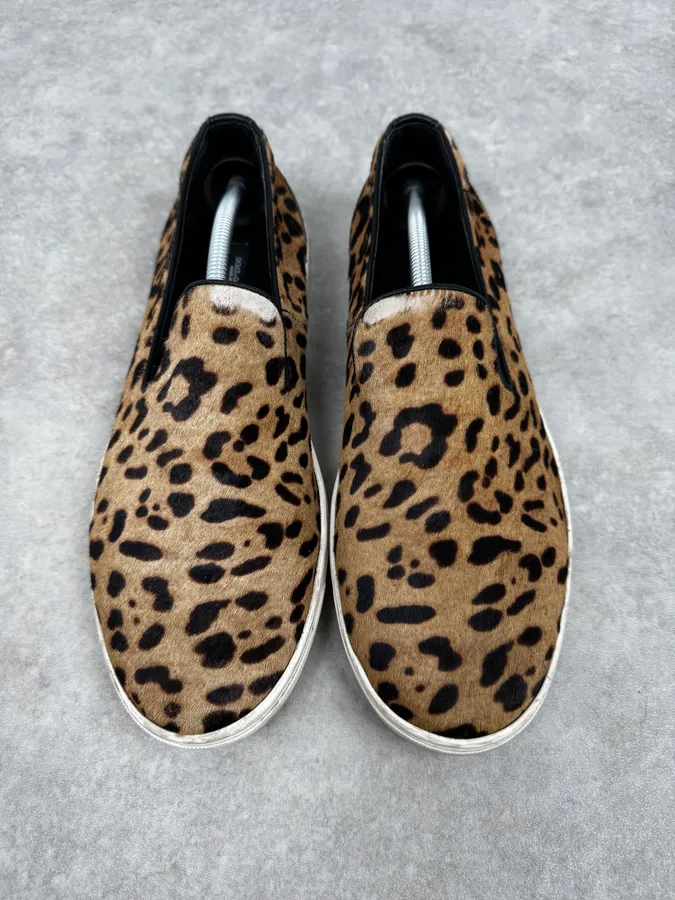 2010s Dolce & Gabbana Leopard Fur Slip-On Shoes - Image 2