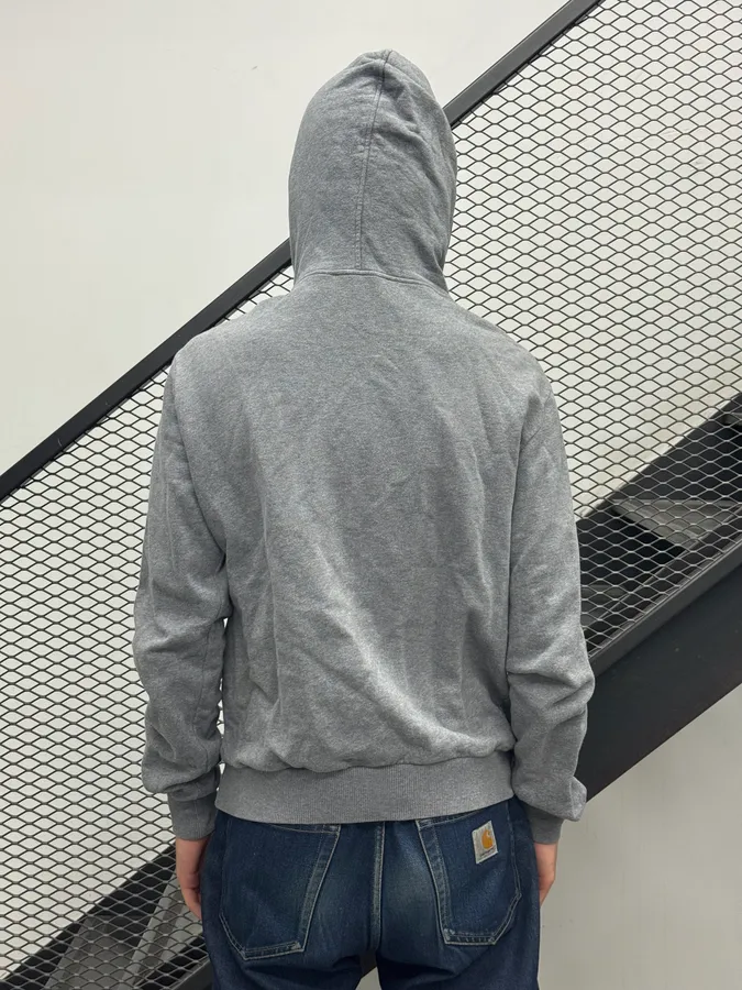 2010s Dolce & Gabbana Logo Patch Grey Zip-Up Hoodie - Image 3