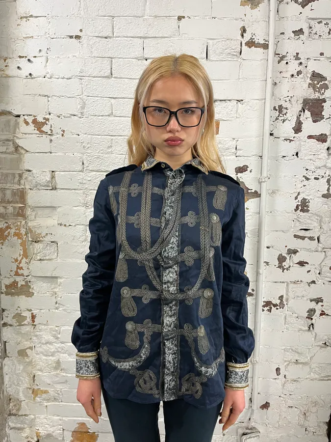 2010s Dolce & Gabbana Naval Officer Trompe L’oeil Shirt - Image 2