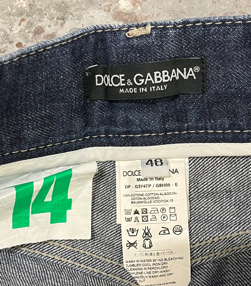2010s Dolce & Gabbana Navy Brut Denim Jeans - Image 10