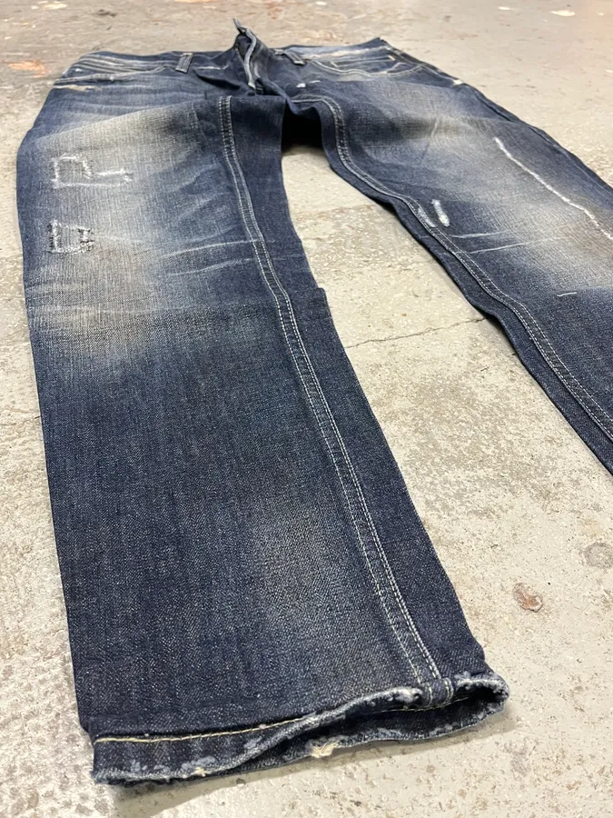 2010s Dolce & Gabbana Navy Brut Denim Jeans - Image 6