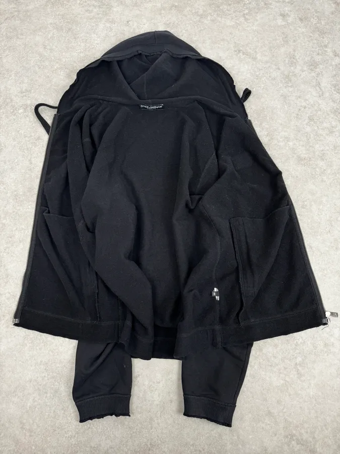 2010s Dolce & Gabbana Navy Premium Zip-up Hoodie - Image 7
