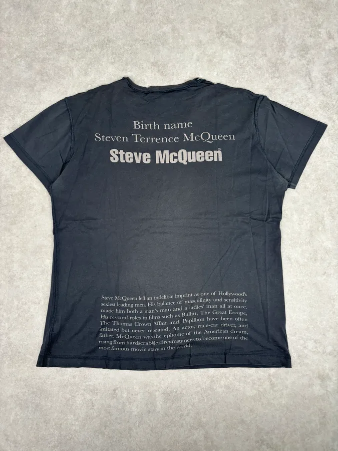 2010s Dolce & Gabbana Navy Steve McQueen Graphic T-Shirt - Image 5
