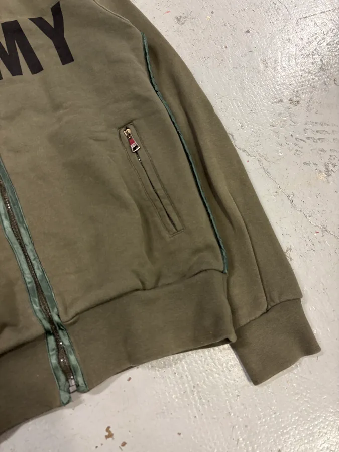 2010s Dolce & Gabbana Olive Army Zip-up Sweater - Image 8