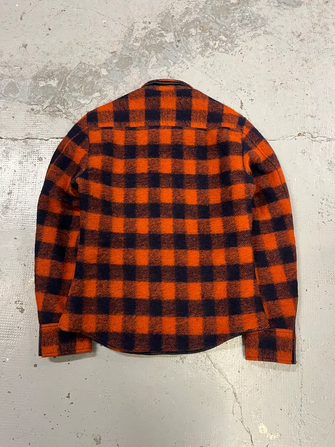 2010s Dolce & Gabbana Reversible Orange & Black Tartan Jacket - Image 12