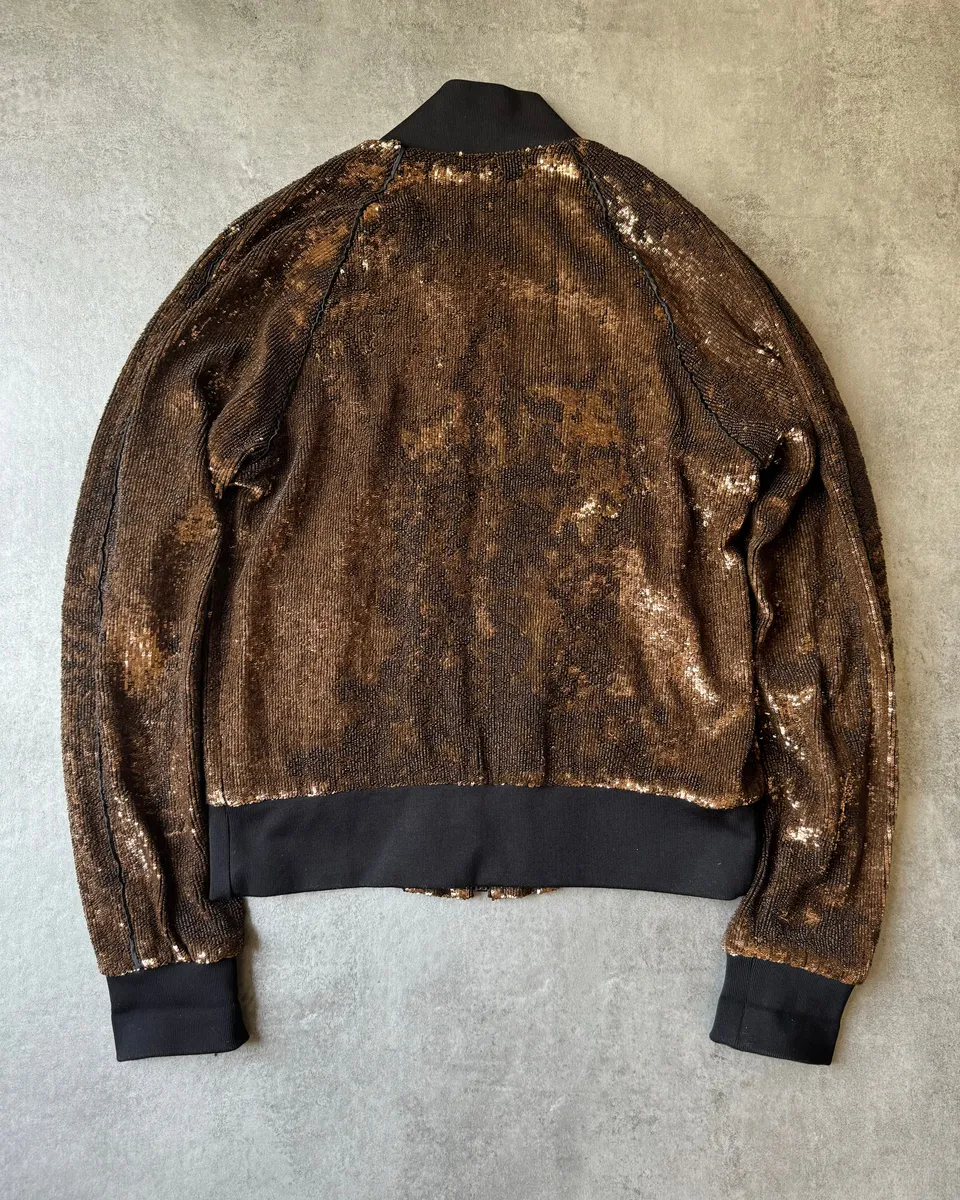 2010s Dolce & Gabbana Sequin Brown Jacket - Image 3