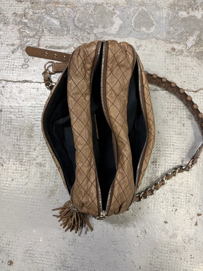 2010s Dolce & Gabbana Timeless Lily Brown Leather Bag - Image 10
