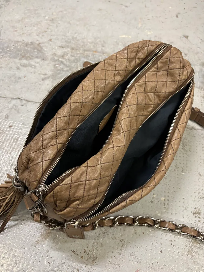 2010s Dolce & Gabbana Timeless Lily Brown Leather Bag - Image 11