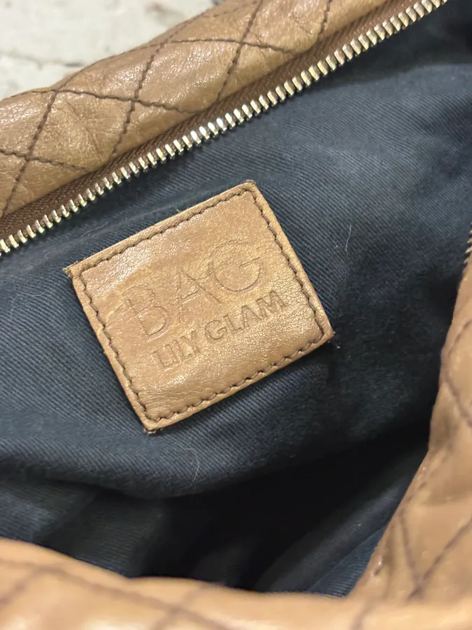 2010s Dolce & Gabbana Timeless Lily Brown Leather Bag - Image 12