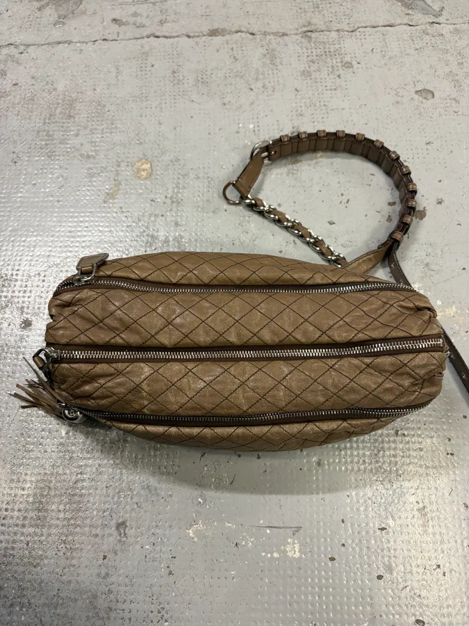 2010s Dolce & Gabbana Timeless Lily Brown Leather Bag - Image 8