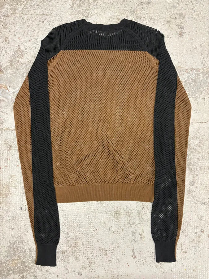 2010s Dries Van Noten Black & Brown Perfored Sweater - Image 4