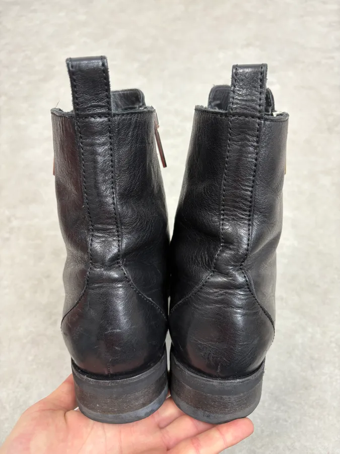 2010s Dsquared2 Black Side Zips Leather Boots - Image 7