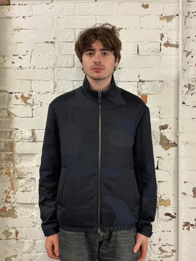 2010s Emporio Armani Navy Camo Jacket - Image 2