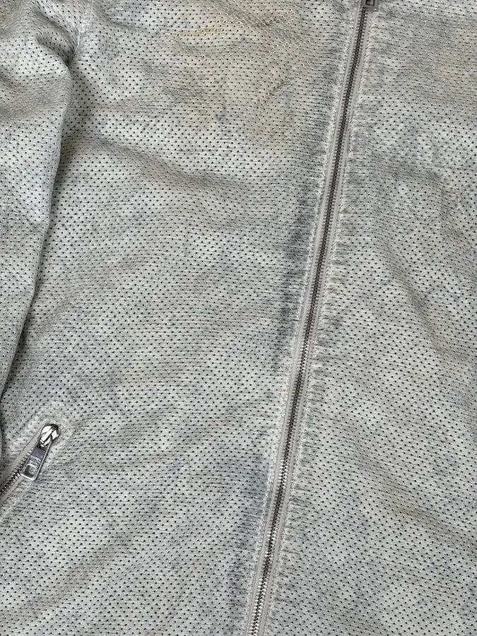 2010s Giorgio Brato Cream Perforated Biker Leather Jacket - Image 9