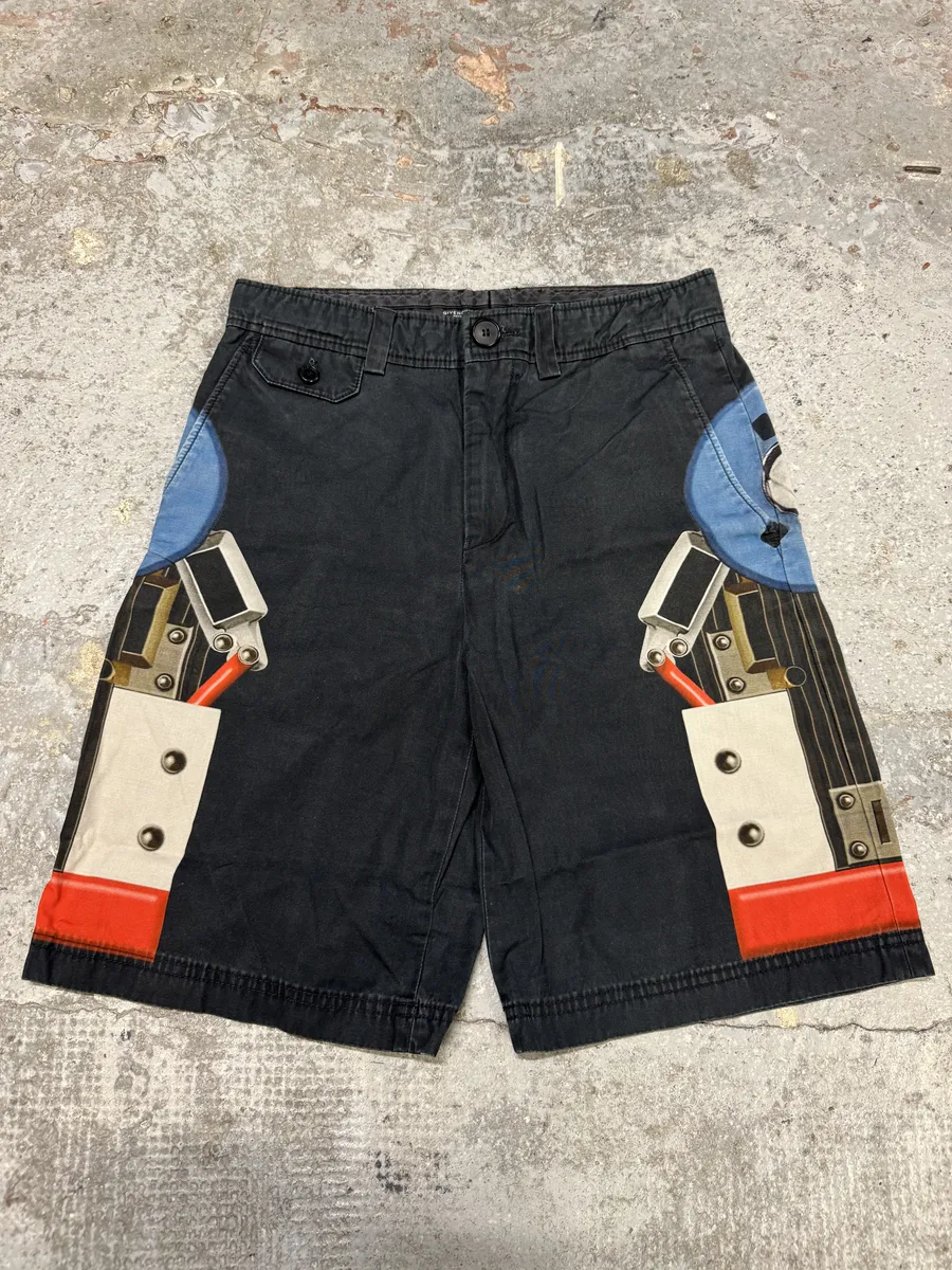 2010s Givenchy Abstract Contemporary Black Shorts by Riccardo Tisci