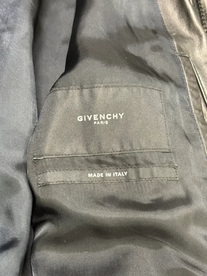 2010s Givenchy Black Eroded Leather Jacket by Riccardo Tisci - Image 10