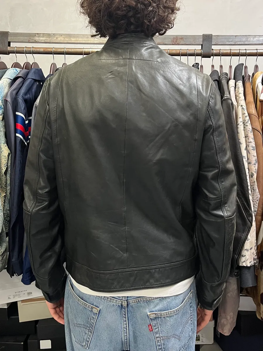 2010s Givenchy Black Eroded Leather Jacket by Riccardo Tisci - Image 3