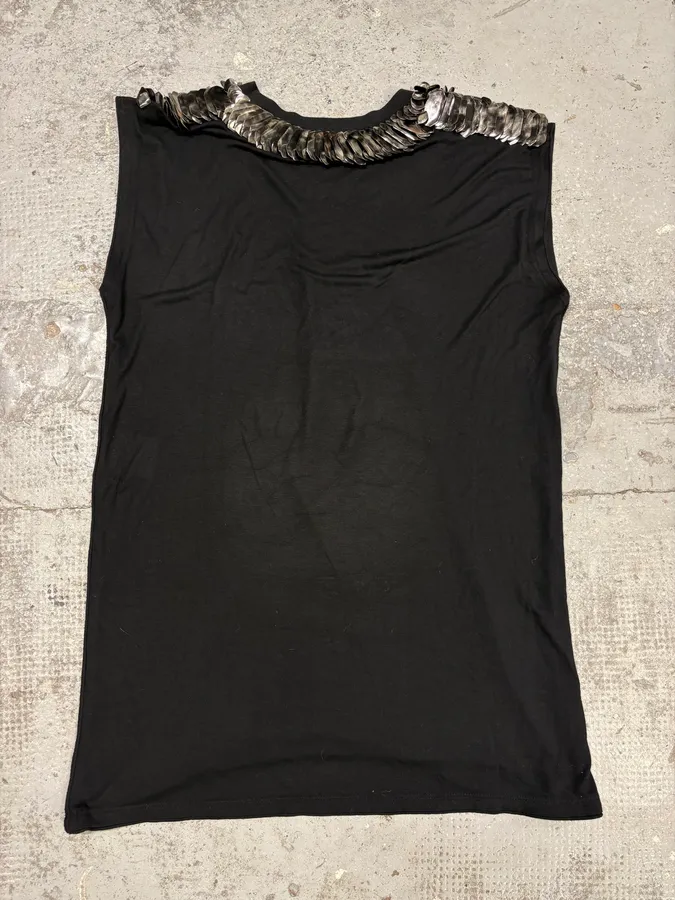 2010s Givenchy Black Sculptural Relief Tank Top by Riccardo Tisci - Image 4