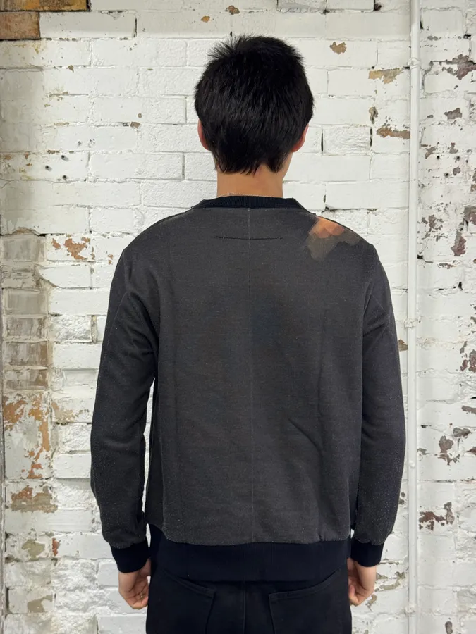 2010s Givenchy Doberman Paint Effect Black Sweater - Image 3