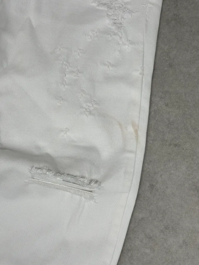 2010s Givenchy White Distressed Denim Jeans - Image 10