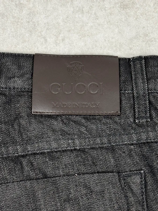 2010s Gucci Black Brut Denim Jeans by Frida Giannini - Image 10