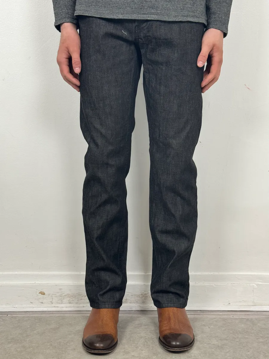 2010s Gucci Black Brut Denim Jeans by Frida Giannini - Image 2