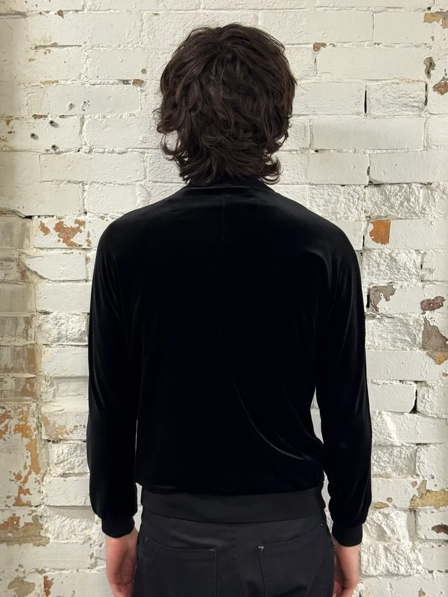 2010s Gucci Black Velvet Bomber Jacket - Image 3