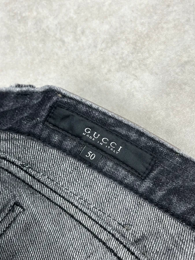 2010s Gucci Grey Denim Straight-Leg Jeans - Image 14