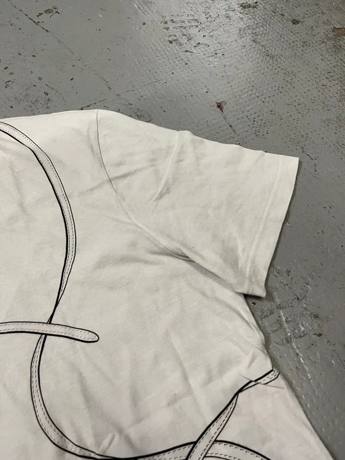 2010s Gucci Harness Effect White T-Shirt - Image 5