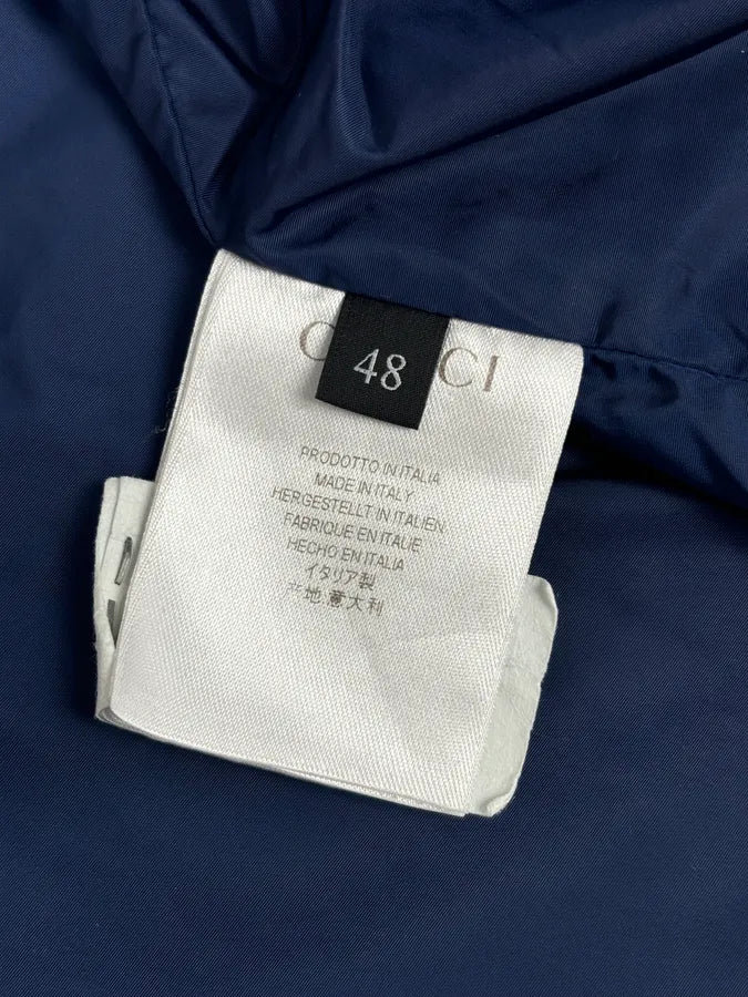 2010s Gucci Navy Nylon Monogram Light Jacket - Image 9