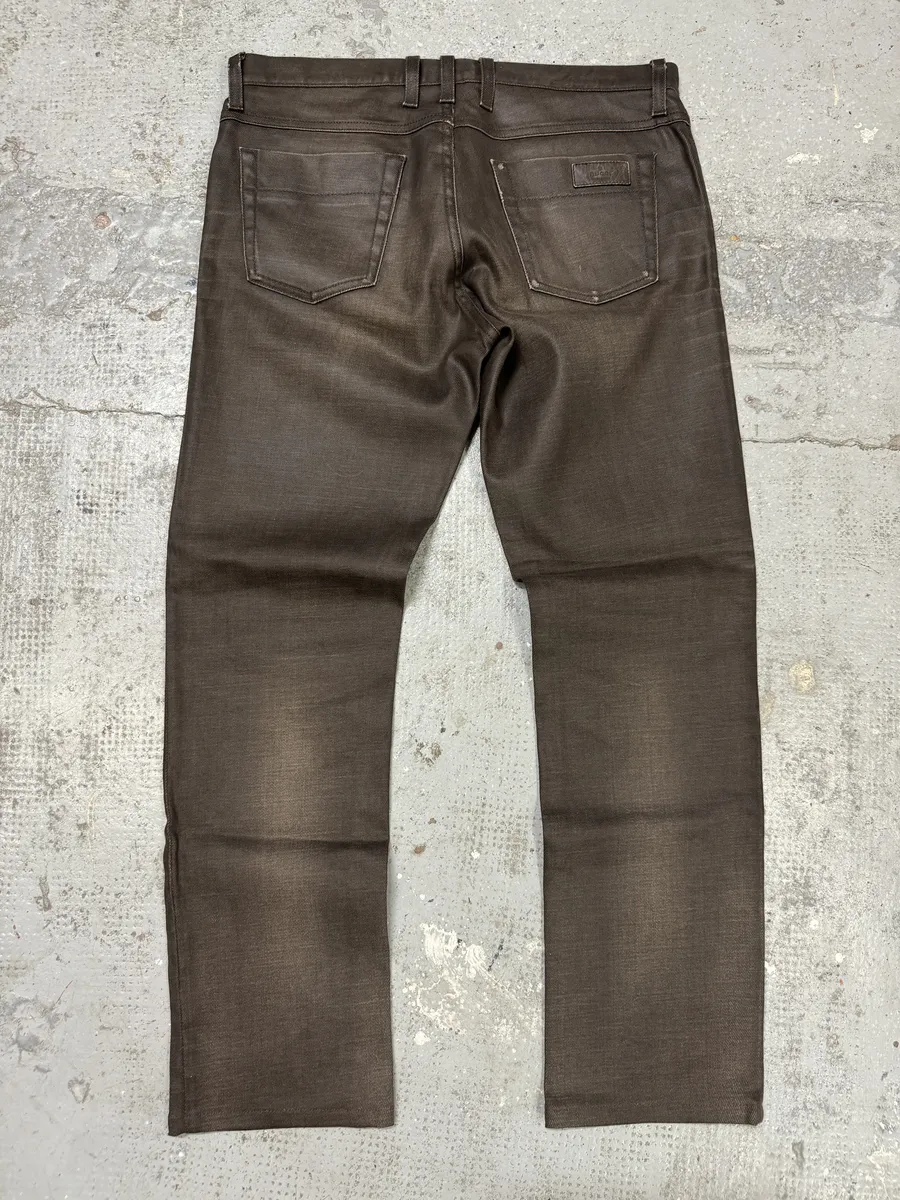 2010s Gucci Signature Brown Eroded Slim Denim Jeans - Image 7