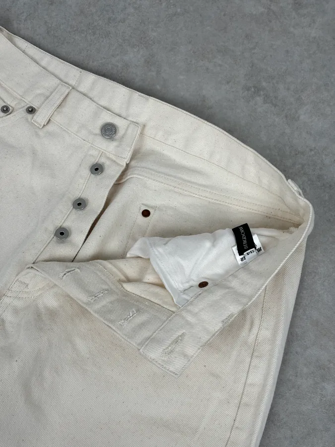 2010s Jil Sander Creamy Beige Straight Denim Jeans - Image 9