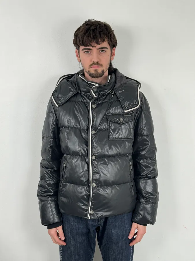 2010s John Galliano Black Hooded Puffer Jacket - Image 3