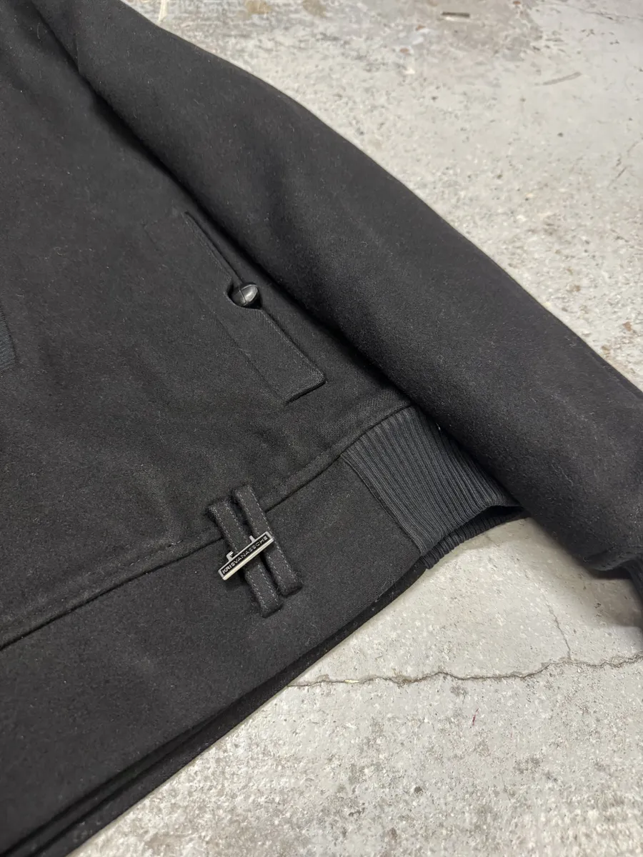 2010s Kris Van Assche Black Asymmetrical Wool Jacket - Image 10