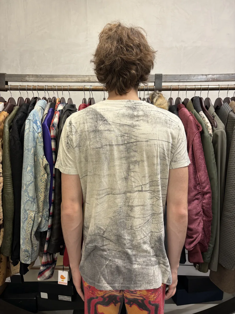 2010s Kris Van Assche Misericordia Eroded White T-Shirt - Image 4