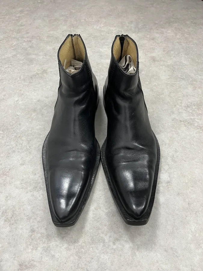 2010s Marithé + François Girbaud Black Classy Leather Boots - Image 2
