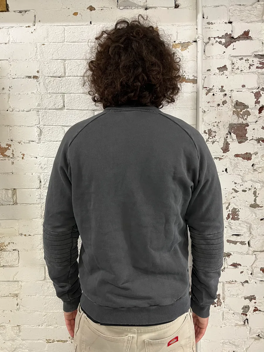 2010s Pierre Balmain Double Zip Horpist Grey Biker Sweater - Image 3