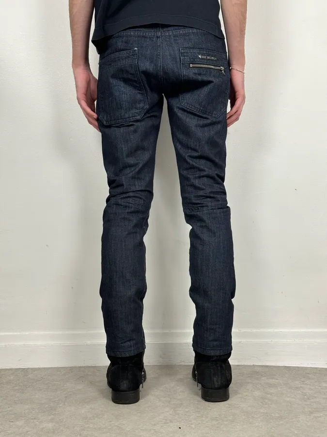 2010s Pierre Balmain Navy Brut Slim Denim Jeans - Image 4