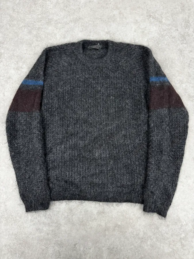 2010s Prada Grey Alpaca Cozy Sweater