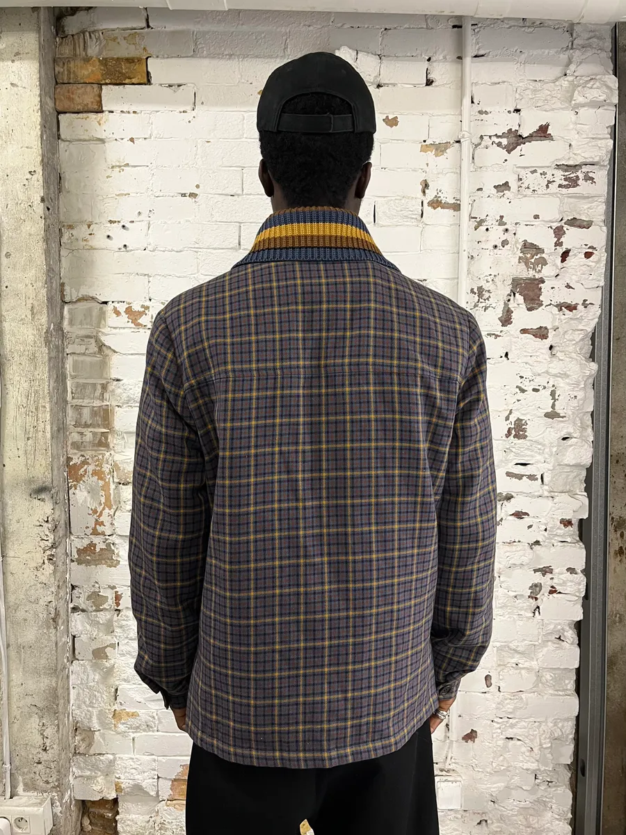 2010s Prada Wool Checkered Detachable Colar Jacket - Image 3