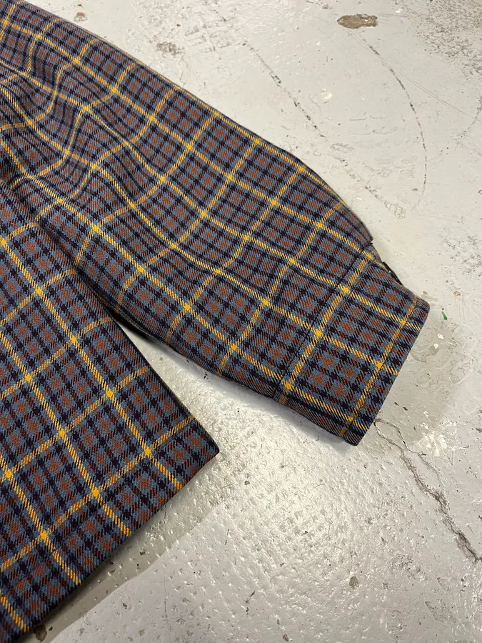 2010s Prada Wool Checkered Detachable Colar Jacket - Image 7
