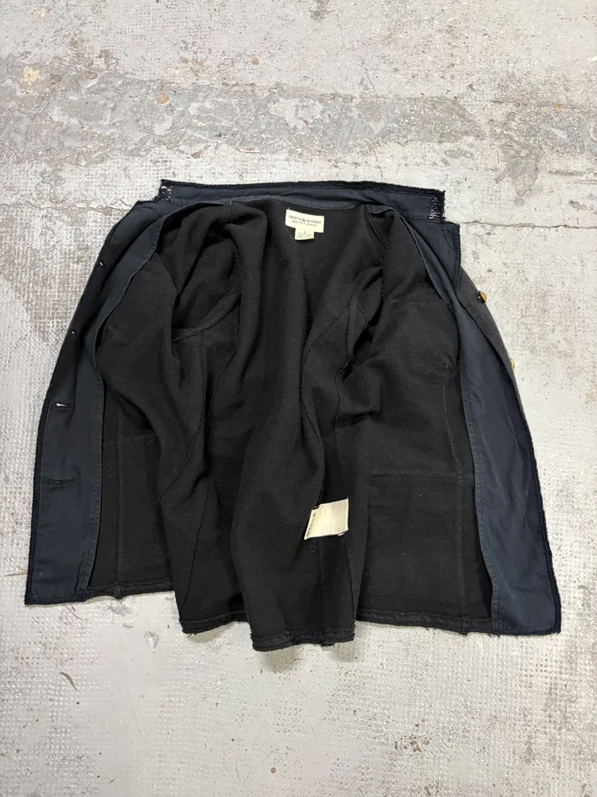 2010s Ralph Lauren Black Officer Buttoned Jacket - Image 7