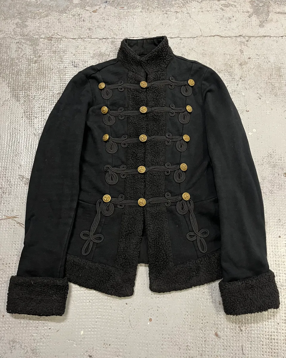 2010s Ralph Lauren Black Wool Officer Napoleon Jacket - Image 4