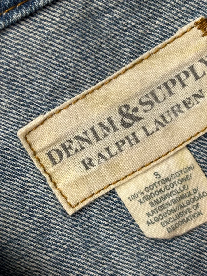 2010s Ralph Lauren Blue American Flag Denim Jacket - Image 10