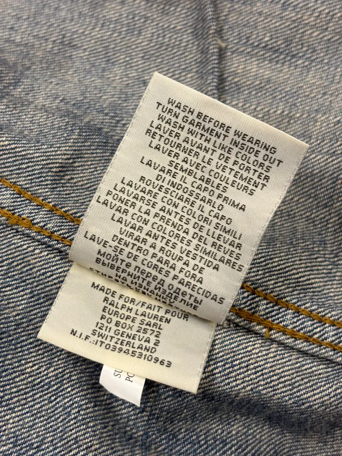 2010s Ralph Lauren Blue & Red Denim American Flag Denim Jacket - Image 11