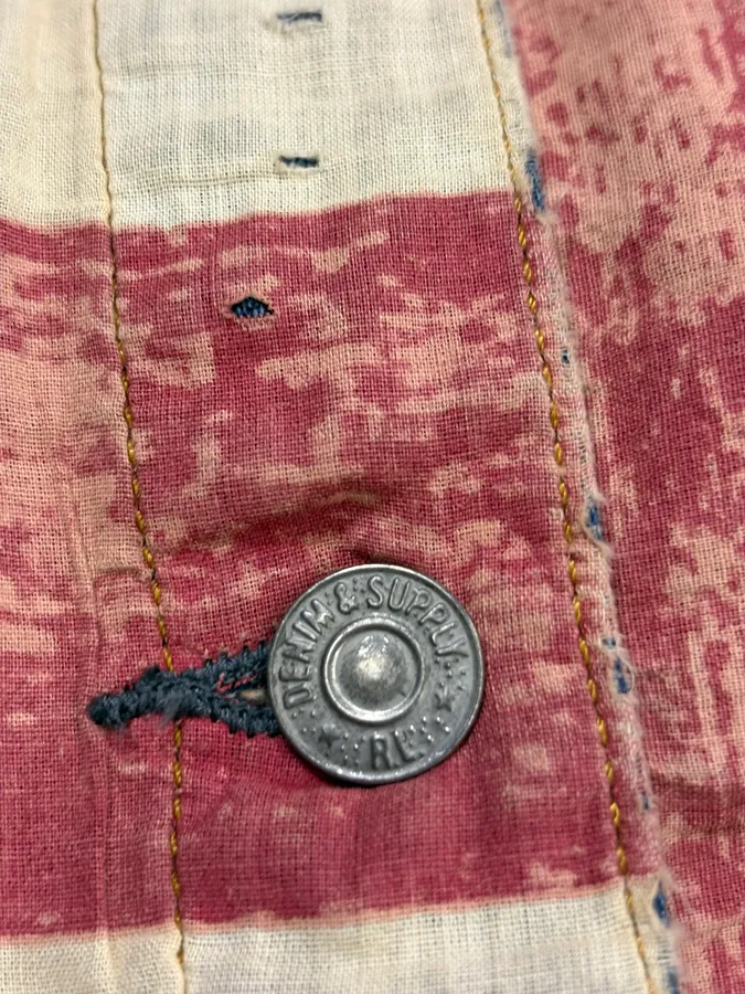 2010s Ralph Lauren Blue & Red Denim American Flag Denim Jacket - Image 9