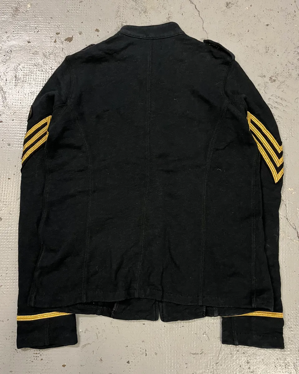 2010s Ralph Lauren Gold Buttons Officer Black Jacket - Image 8