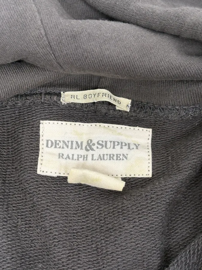2010s Ralph Lauren Grey Star USA Flag Zip-up Hoodie - Image 10