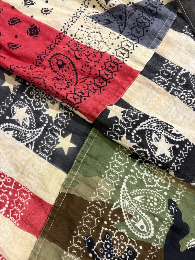 2010s Ralph Lauren Multicolor UK Flag Bandana Patchwork Scarf - Image 3