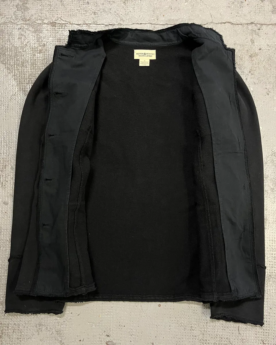 2010s Ralph Lauren Officer Gold Buttoned Multi Pockets Black Jacket - Image 9